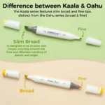 Ohuhu Kaala Alcohol based Art markers - 60 Landscape Tones - Slim Broad & Fine - Afbeelding 5