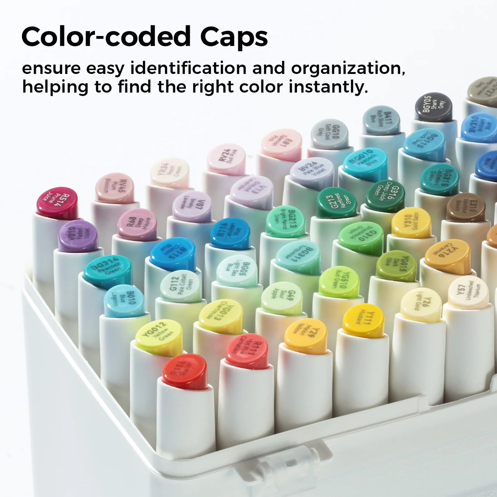 Ohuhu Kaala Alcohol based Art markers - 60 Landscape Tones - Slim Broad & Fine - Afbeelding 2