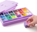 HIMI Gouache - set van 36 kleuren 12g - Twin split cups Lila + 3 penselen - Afbeelding 4