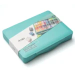 HIMI Gouache - set van 48 kleuren 12g - Twin split cups - Turquoise - Afbeelding 3