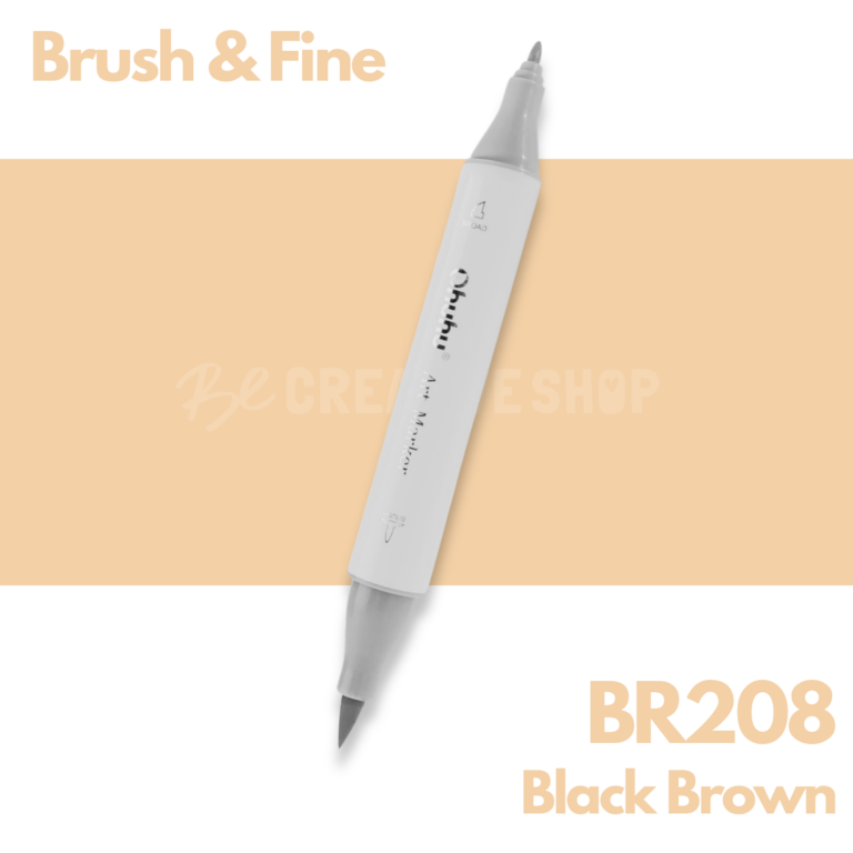 Ohuhu Alcohol based Art marker Brush & Fine - BR208 Black Brown