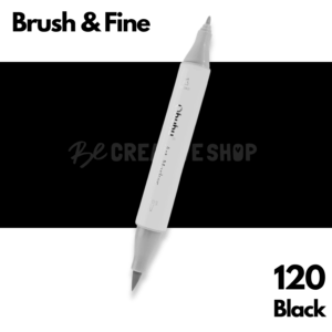 Ohuhu Alcohol based Art marker Brush & Fine - 120 Black