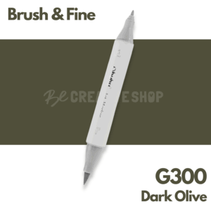 Ohuhu Alcohol based Art marker Brush & Fine - G300 Dark Olive