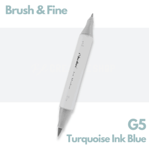 Ohuhu Alcohol based Art marker Brush & Fine - G5 Turquoise Ink Blue