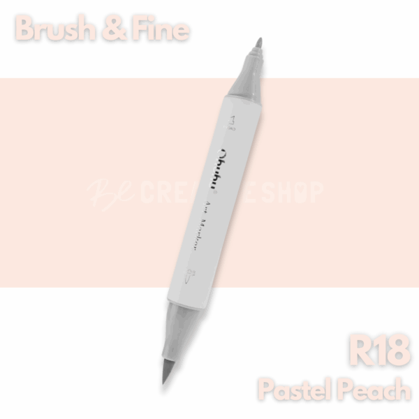 Ohuhu Alcohol based Art marker Brush & Fine R18 Pastel Peach Be