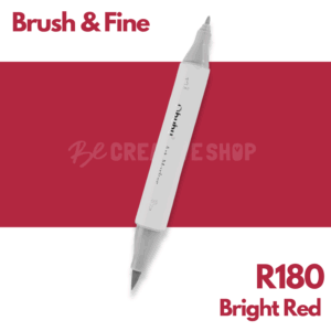 Ohuhu Alcohol based Art marker Brush & Fine - R180 Bright Red