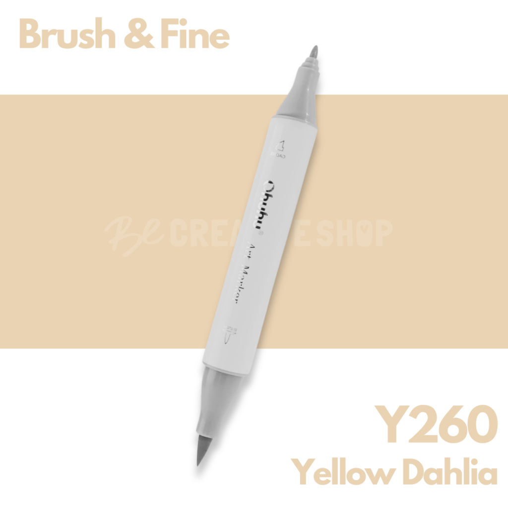 Ohuhu Alcohol based Art marker Brush & Fine - Y260 Yellow Dahlia