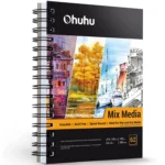 Ohuhu Mixed Media / Alcohol marker papier spiraalblok 21,5 x 15,3 cm - 200 grams - 62 vellen