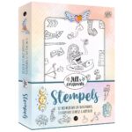 Jill's Stempelset - Set met meer dan 100 transparante, zelfklevende stempels & acrylblok