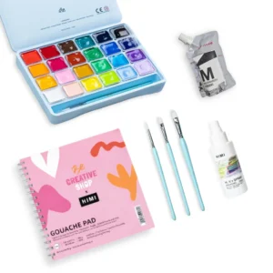 Starterset HIMI Gouache 24 cups Ice Blue