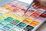 HIMI Gouache - set van 112 kleuren 12g - Twin split cups - Ice Blue - Afbeelding 7