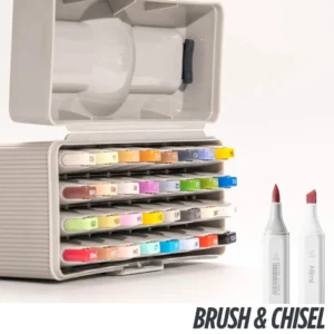 HIMI-CC Alcohol based Art markers Brush & chisel - set van 32 kleuren