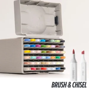 HIMI-CC Alcohol based Art markers Brush & chisel - set van 48 kleuren