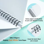 Ohuhu Bleedproof dubbelzijdig Alcohol marker papier spiraalblok 22,5 x 21,0 cm - 60 vellen - Afbeelding 5