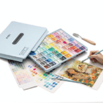 HIMI Gouache - set van 112 kleuren 12g - Twin split cups - Ice Blue - Afbeelding 4