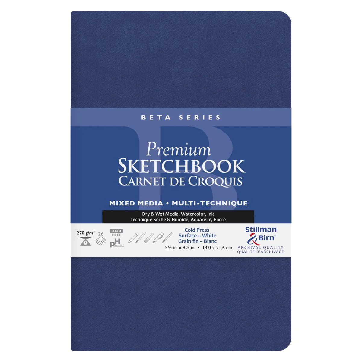 Stillman & Birn BETA softcover Mixed Media Sketchbook 270g 14,0x21,6cm