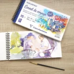 Clairefontaine Aquapad spiraalblok 13,5x25cm - 15 vellen 300g wit - Afbeelding 3