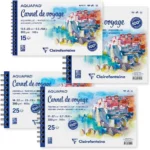 Clairefontaine Aquapad spiraalblok 13,5x25cm - 15 vellen 300g wit - Afbeelding 4