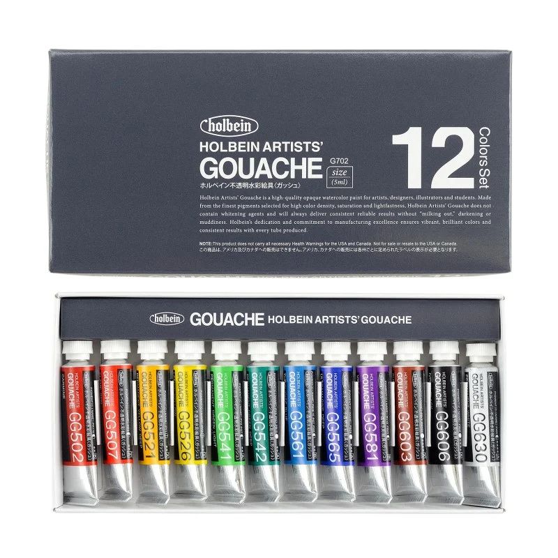 Holbein Artists Gouache 5ml set van 12