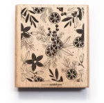 Cats on Appletrees - Houten stempel - 60x70mm - Christmas Pattern - Afbeelding 2