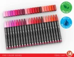 TOOLI-ART Acrylmarker Pro Color XF 0.7mm set van 22 - Rood & Paars tinten - Afbeelding 3