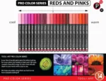 TOOLI-ART Acrylmarker Pro Color XF 0.7mm set van 22 - Rood & Paars tinten - Afbeelding 7