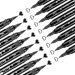 Arrtx Acrylmarker Paint Dual Tip Markers - set van 8 zwart - Afbeelding 4