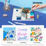 Arrtx Acrylmarkers Paint Brush Tip Markers - 60 basis kleuren (60A) - Afbeelding 7