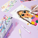 Arrtx Acrylmarkers Paint Brush Tip Markers - 60 lichte kleuren (60B) - Afbeelding 10