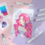 Ohuhu Kaala B Alcohol based Art markers - 60 Illustration Tones - Slim Broad & Mini Brush - Afbeelding 5