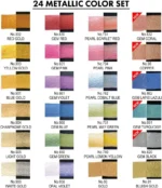 Kuretake Aquarelverf Gansai Tambi Watercolor set 24 metallic kleuren - Afbeelding 2
