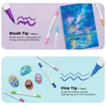 Ohuhu Akaka Dual Nib Acrylic Paint Markers Cotton-core 36 kleuren - Brush & Fine - Afbeelding 2