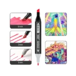 Chotune 168 kleuren Alcohol Markers Fine & Chisel + etui - Afbeelding 5