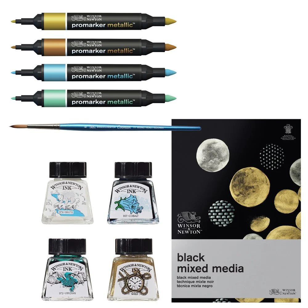 Winsor & Newton Mixed Media Metallic set | Be Creative Shop