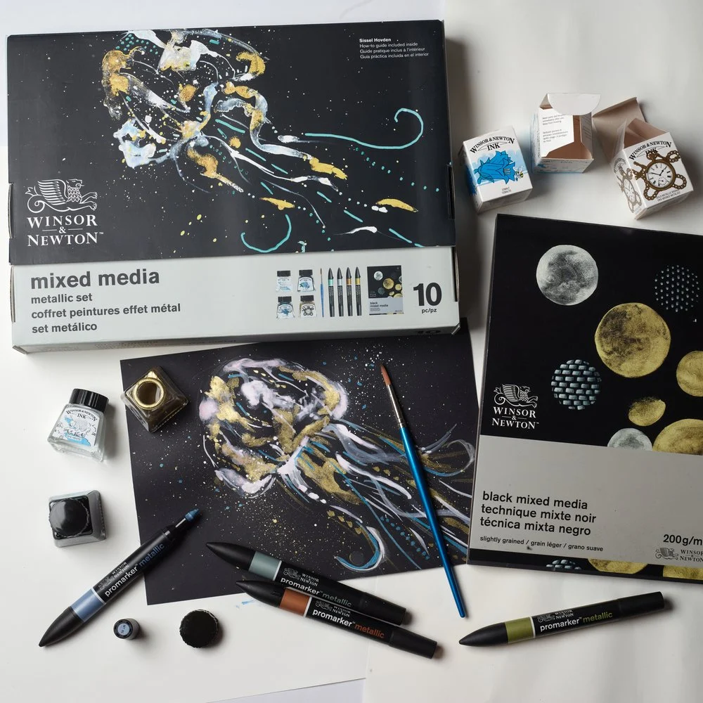 Winsor & Newton Mixed Media Metallic set | Be Creative Shop
