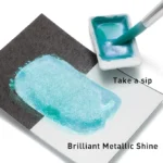 HIMI Metallic Parelmoer Aquarelverf set 12 kleuren + penseel - Gold - Afbeelding 10