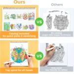 Ohuhu Double-Sided Bleedproof Coloring Book Mandala & Animals - Afbeelding 6