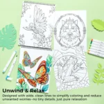 Ohuhu Double-Sided Bleedproof Coloring Book Mandala & Animals - Afbeelding 3
