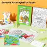 Ohuhu Double-Sided Bleedproof Coloring Book Mandala & Animals - Afbeelding 2