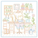 Kleurboek Cozy Lines - Jardins secrets - Afbeelding 2