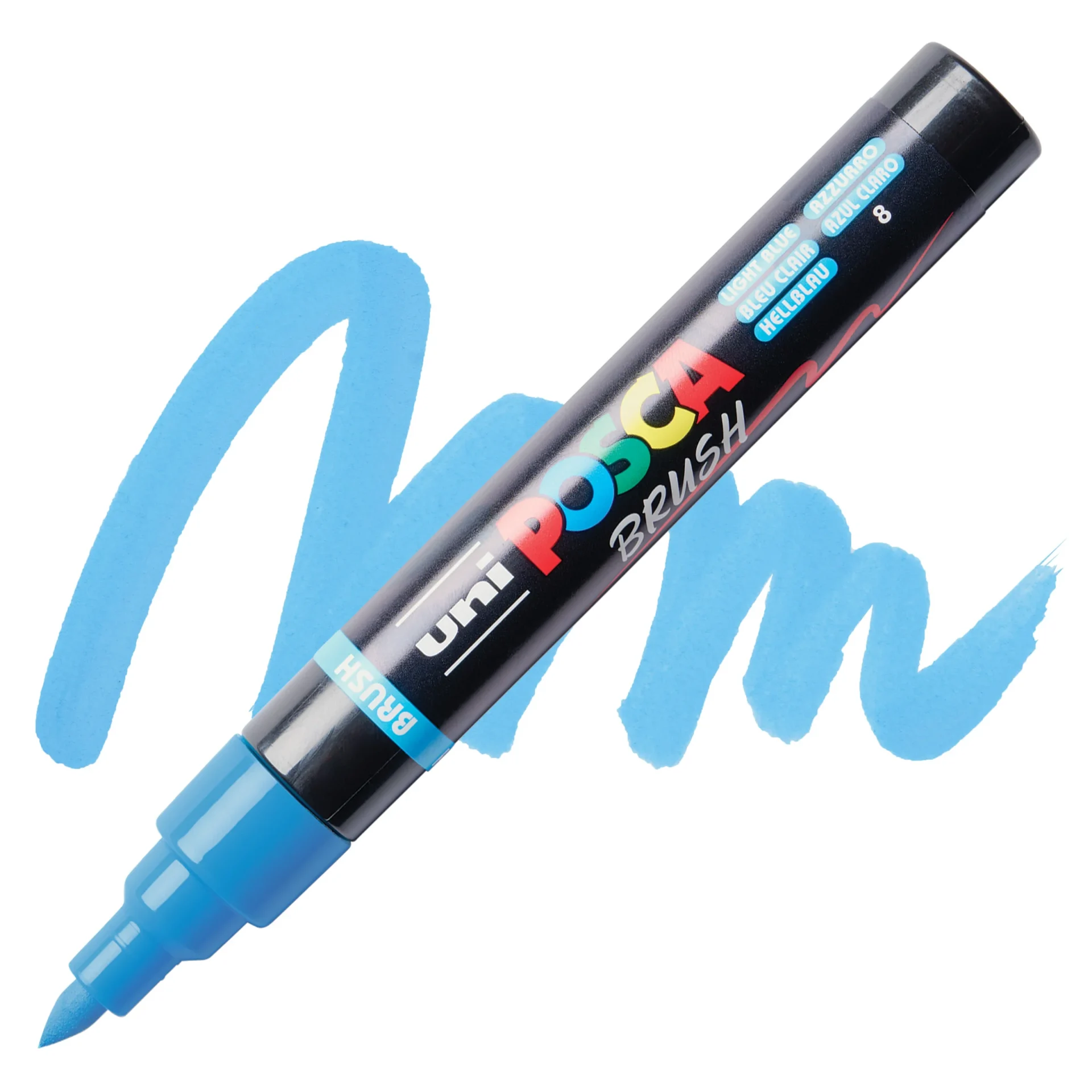Uni Posca Paint Marker PC-5BR Brush - Lichtblauw