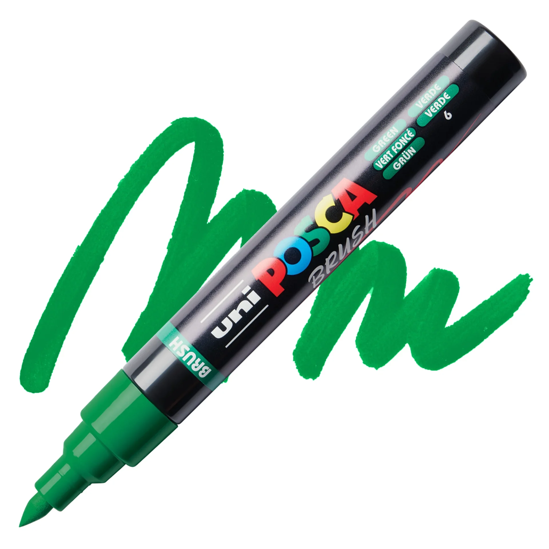 Uni Posca Paint Marker PC-5BR Brush - Donkergroen