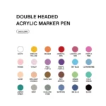 MIYA Dual Nib Acrylic Markers brush & fine 24 kleuren - Afbeelding 14