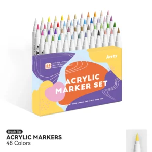 Arrtx Acrylmarkers Paint Brush Tip Markers - 48 kleuren (48E)