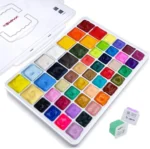MIYA HIMI Gouache 50 kleuren (36 x 30g + 14 x 60g) - in kunststof opbergbox - Afbeelding 3