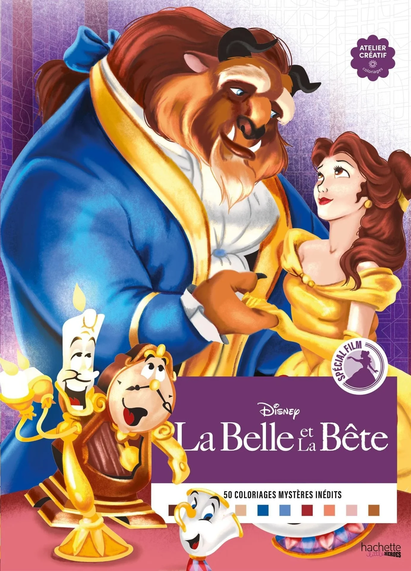 Kleuren op nummer Coloriages mystères Disney - Spécial film - La Belle et la Bête