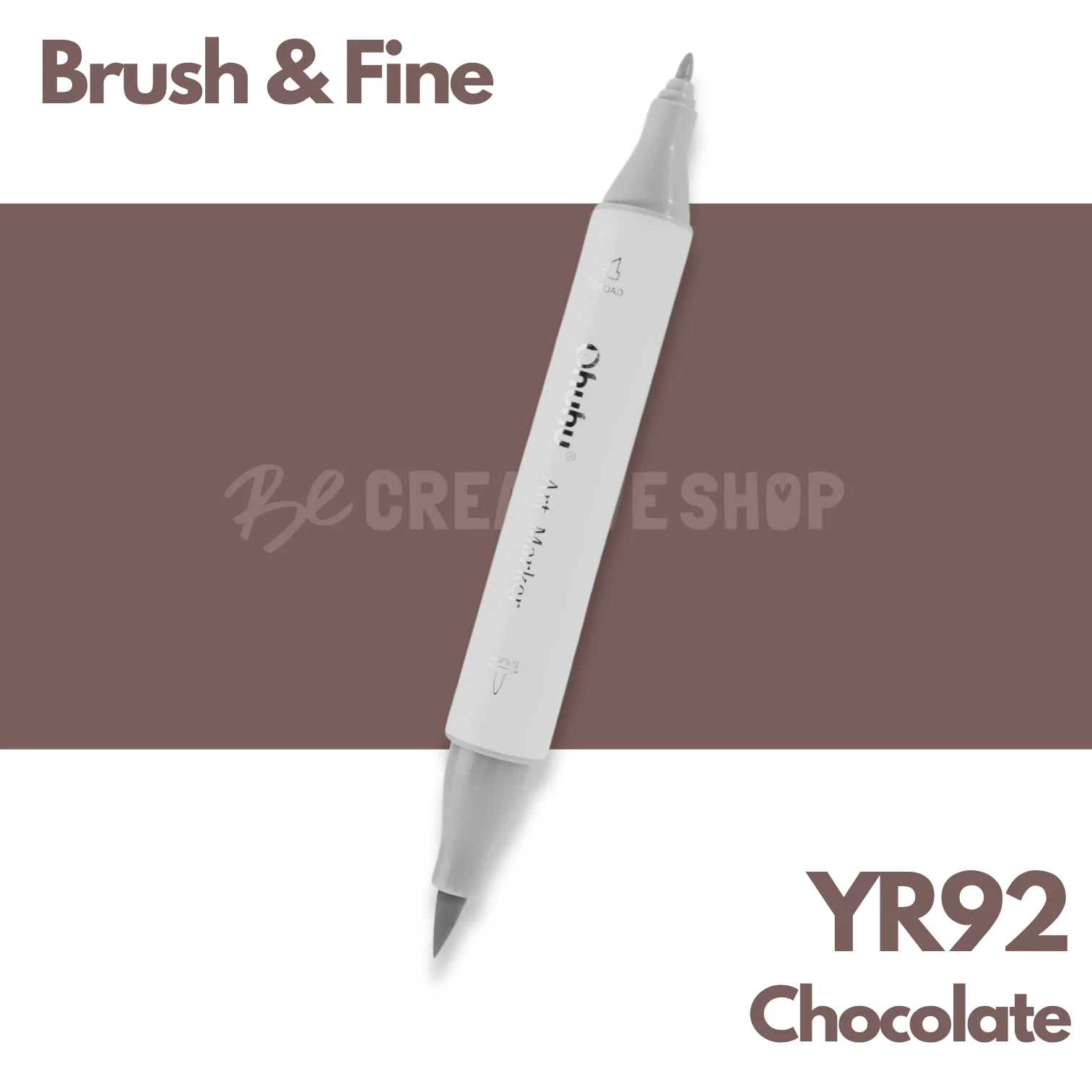 Ohuhu Honolulu B Alcohol Art Marker Brush & Fine - YR92 Chocolate