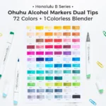 Ohuhu Honolulu B 72 kleuren Alcohol Art Markers Brush & Fine - Afbeelding 3