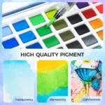 Ohuhu 50 kleuren Aquarelverf set - Afbeelding 8