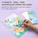 Ohuhu 50 kleuren Aquarelverf set - Afbeelding 7